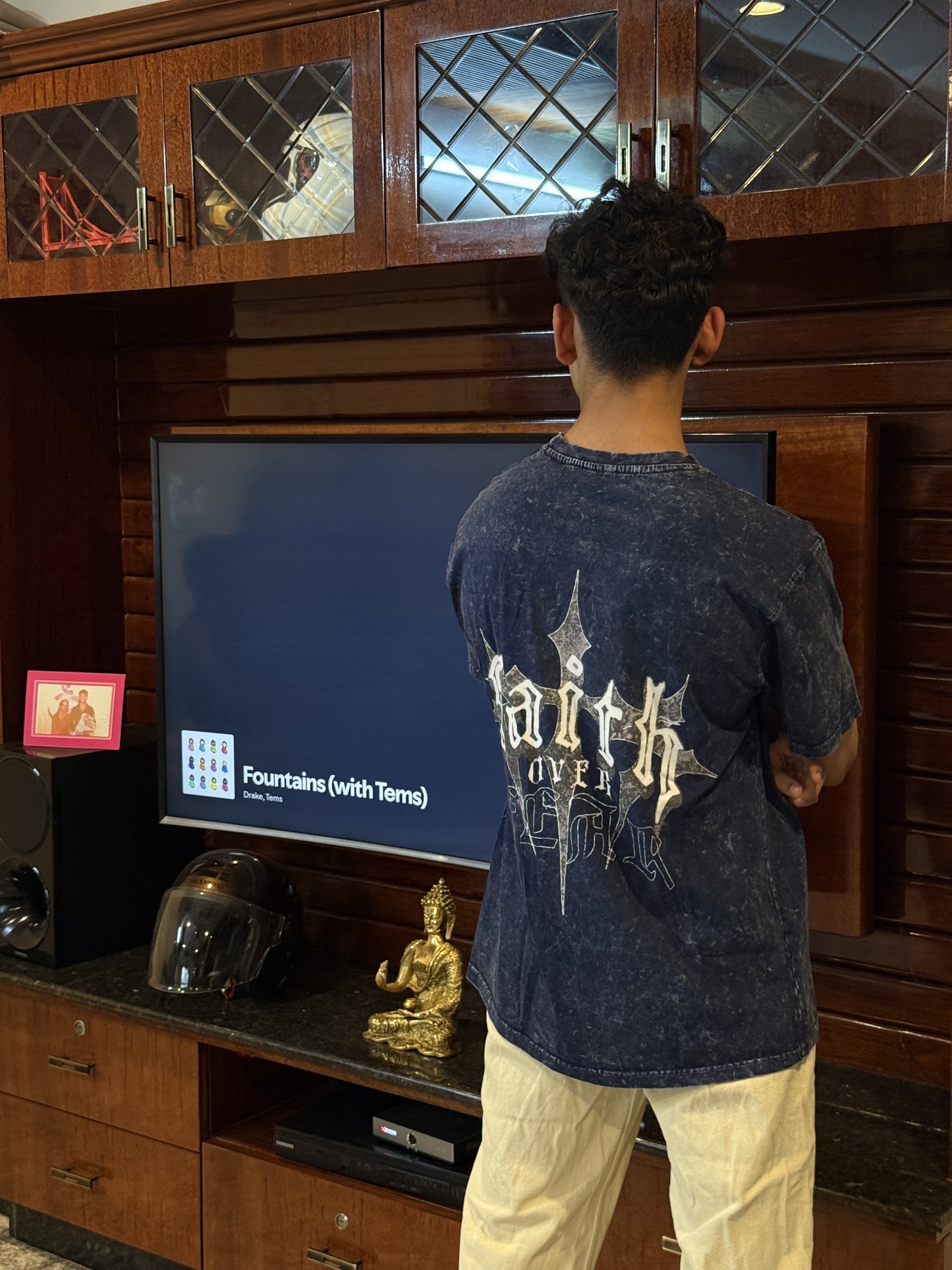 Faith Over Fear – Oversized Acid Wash Tee